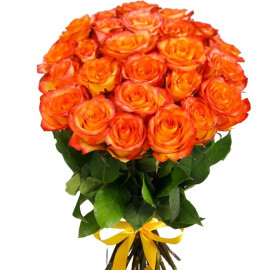 Orange roses 40 cm (variable quantity of flowers)