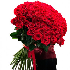 101 long red rose 70 cm