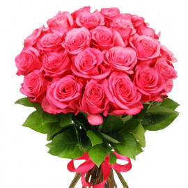 Розовые розы 40 см (29 роз)