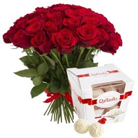 39 red roses 40 cm anf Raffaello