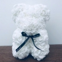 3D Rose Teddy WHITE 