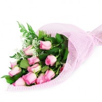 Букет розовых роз 50 см Каскад